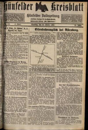 Erste Ausgabe vom Samstag, den 26. Oktober 1929.