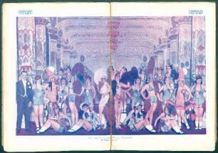 [Fotografía de] Cuadro final de la revista "Estampas Iluminadas", del Teatro Sarmiento.