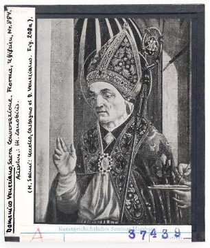 Domenico Veneziano: Hl. Zenobius, Altartafel von Sta. Lucia dei Magnoli, Sacra Conversazione, Florenz, Uffizien