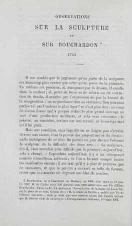 Observations sur la sculpture et sur Bouchardon. 1763