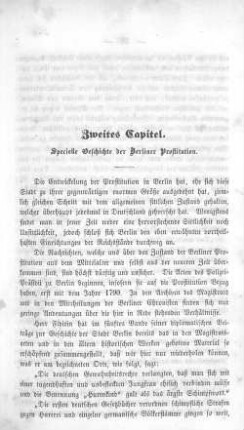 Zweites Capitel. Specielle Geschichte der Berliner Prostitution.