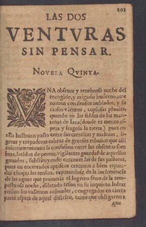 Las dos Venturas sin pensar. Novela quinta.