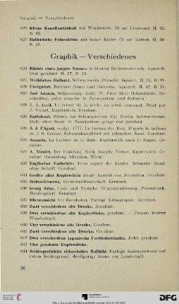Graphik- Verschiedenes (Nr. 624-653)