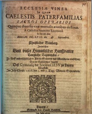 Vinea Ecclesiae : [Periocha]