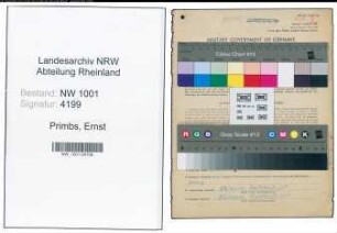 Entnazifizierung Ernst Primbs, geb. 26.08.1909 (Angestellter)