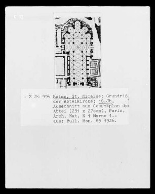 Grundriss der Saint-Nicaise zu Reims