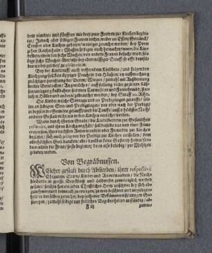 Von Begräbnussen.