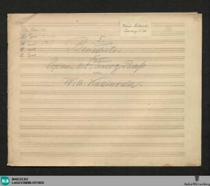 Benedictus - WK Mus.Ms. 26 c : V, org; b