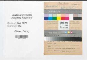 Entnazifizierung Georg Glaser , geb. 07.01.1894 (Polizist)