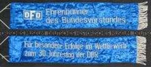 Fahnenschleife zu Ehrenbanner des Demokratischen Frauenbundes Deutschlands