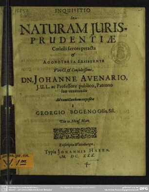 Inquisitio in naturam jurisprudentiae