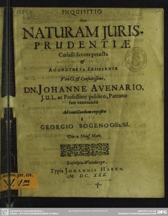 Inquisitio in naturam jurisprudentiae