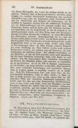 VII. Staatsarzneikunde.
