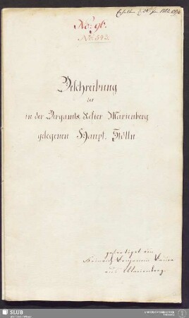 Beschreibung der in der Bergamts-Refier Marienberg gelegenen Haupt-Stölln - 17.6436 4.