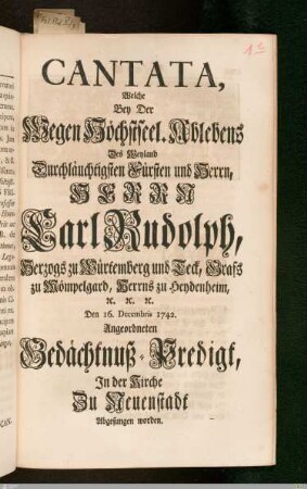 Gedächtnis-Predigt