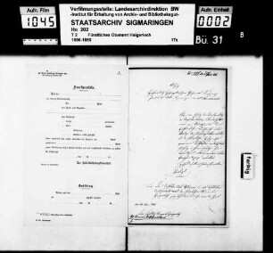 Anstellung des Kandidaten Friedrich Widmann als besoldeter Rechtspraktikant