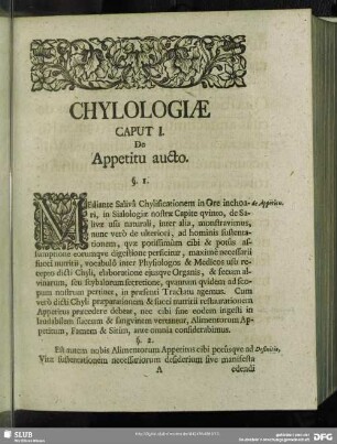 Caput I. De Appetitu aucto