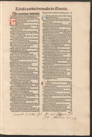 Tabula partis hyemalis de Sanctis