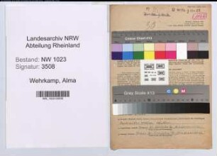 Entnazifizierung Alma Wehrkamp , geb. 11.02.1901 (Lehrerin)