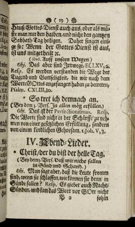 IV. Abend-Lieder.