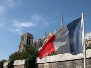 Notre Dame+französische Fahne