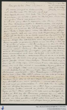 Brief vom 22.02.1920