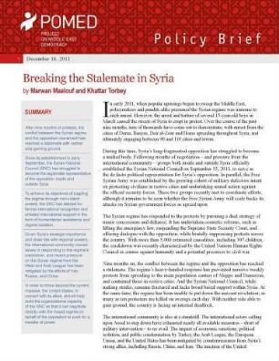 Breaking the stalemate in Syria