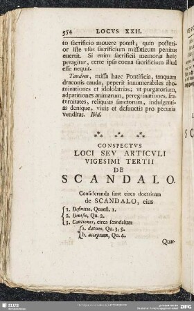 Locus XXIII. De Scandalo