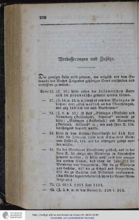 Verbesserungen und Zusätze
