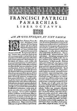 Liber Octavvs. An Ab Uno Fverint, Et Sint Omnia