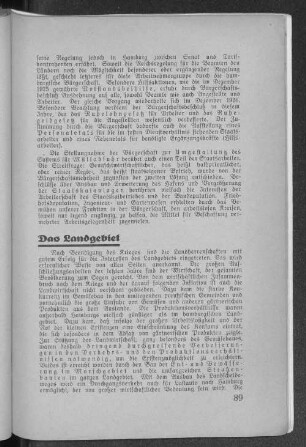 Das Landgebiet