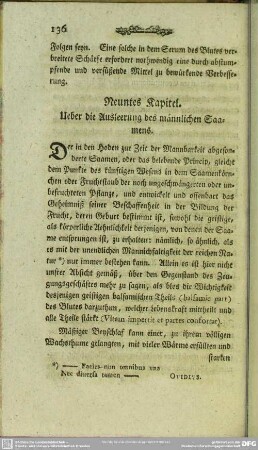 Neuntes Kapitel. Ueber die Ausleerung des männlichen Saamens