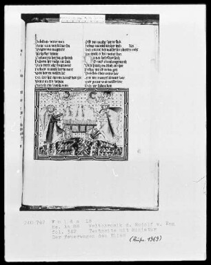 Rudolf von Ems, Weltchronik — Der Feuerwagen des Elias, Folio 342recto