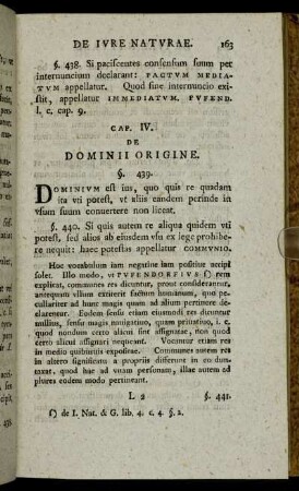 Cap. IV. De Dominii Origine