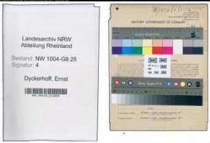 Entnazifizierung Ernst Dyckerhoff , geb. 05.05.1883 (Gesellschafter)
