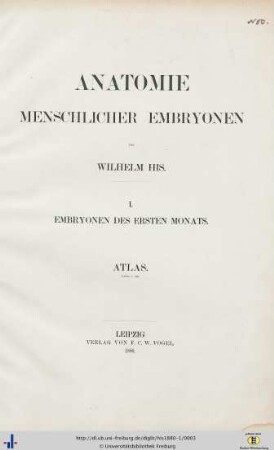 1: Anatomie menschlicher Embryonen: Embryonen des ersten Monats