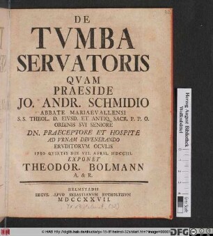 De Tvmba Servatoris