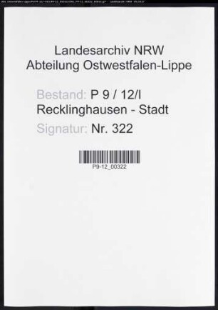 Namensverzeichnis Recklinghausen - Stadt, Todesfälle