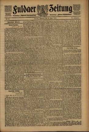 Zweite Ausgabe vom Samstag, den 12. Juni 1909.