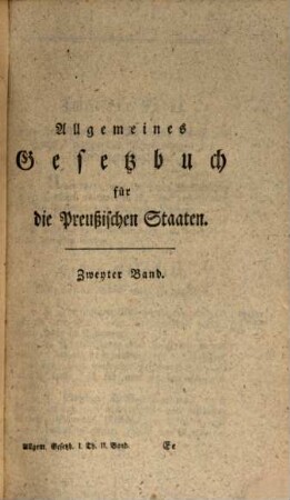Allgemeines Gesetzbuch für die Preussischen Staaten, 2