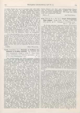 293-294 [Rezension] Fonck, Leopoldus, Documenta ad Pontificiam Commissionem de Re Biblica spectantia