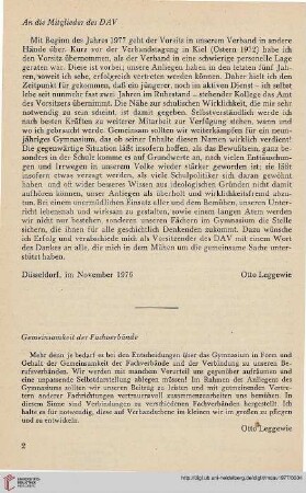 Gemeinsamkeit der Fachverbände