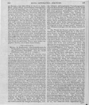 Hillebrand, J.: Universalphilosophische Prolegomena, oder encyclopädische Grundzüge der gesammten Philosophie. Mainz: Kupferberg 1830