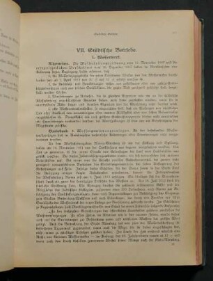 VII. Städtische Betriebe.