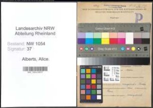 Entnazifizierung Alice Alberts , geb. 10.01.1913 ()