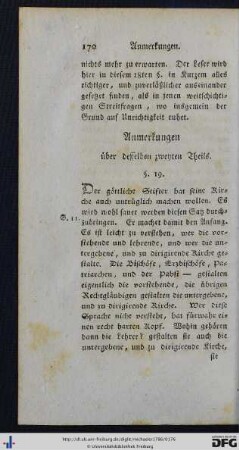 Anmerkungen über desselben zweyten Theils.