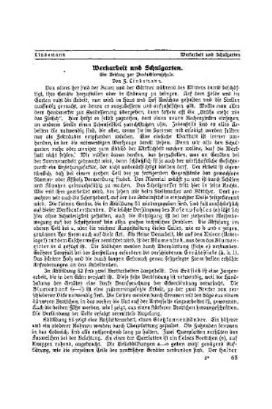 Werkarbeit und Schulgarten : Die Werkarbeit