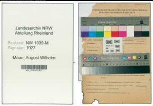Entnazifizierung August Wilhelm Maue , geb. 06.05.1908 (Angestellter)
