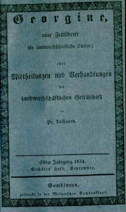 Elfter Jahrgang 1834. Sechstes Heft. September.
