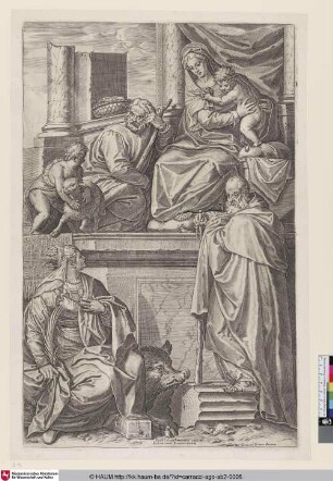 [La Sainte famille avec Ste. Catherine et St. Antoine; Die Heilige Familien mit der hl. Katharina und dem hl. Antonius]